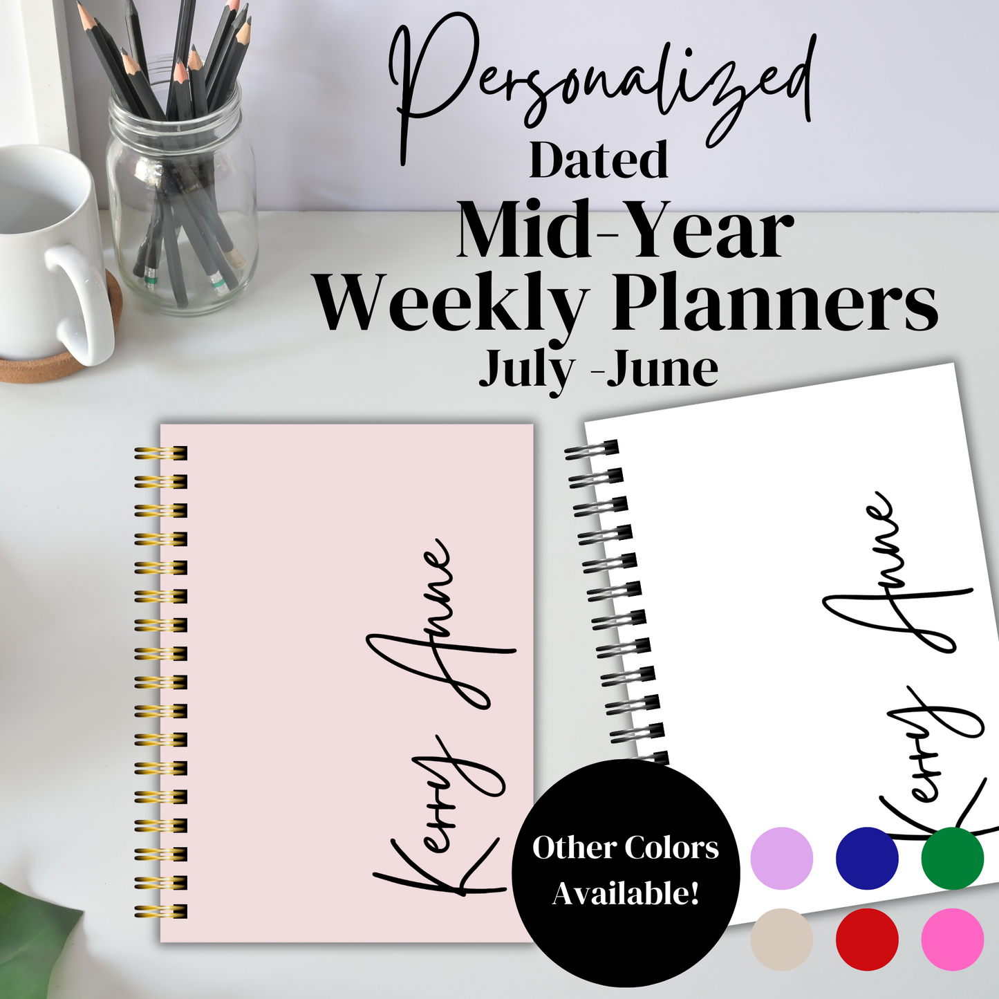 Personalized 2025-2026 Mid-Year Weekly Planner