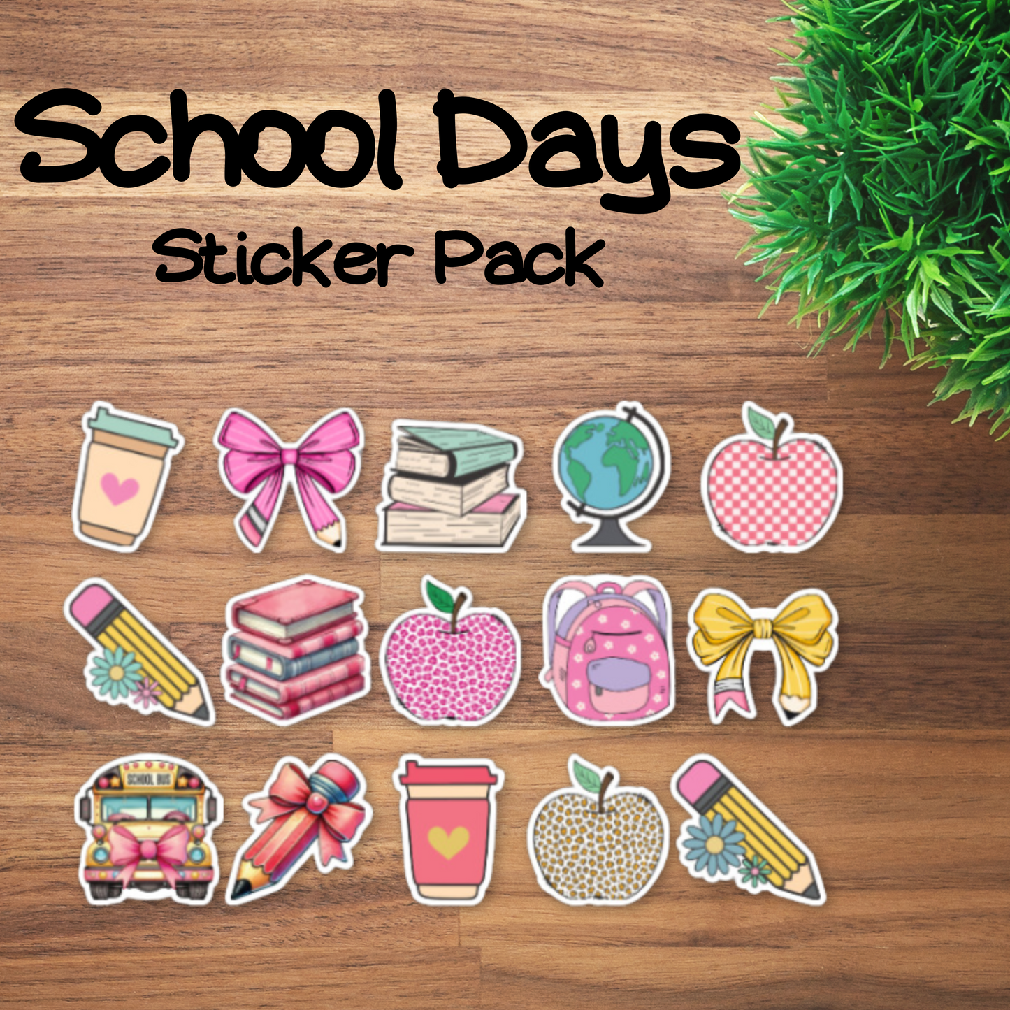School Days Die-Cut Sticker Pack Perfect Gift for Students and Teachers