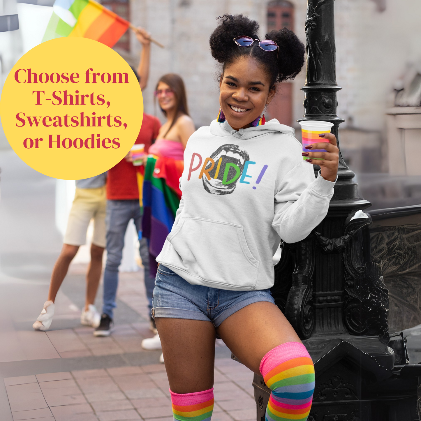 Shout PRIDE! T-Shirt, Sweatshirt, or Hoodie. FREE DOMESTIC SHIPPING!