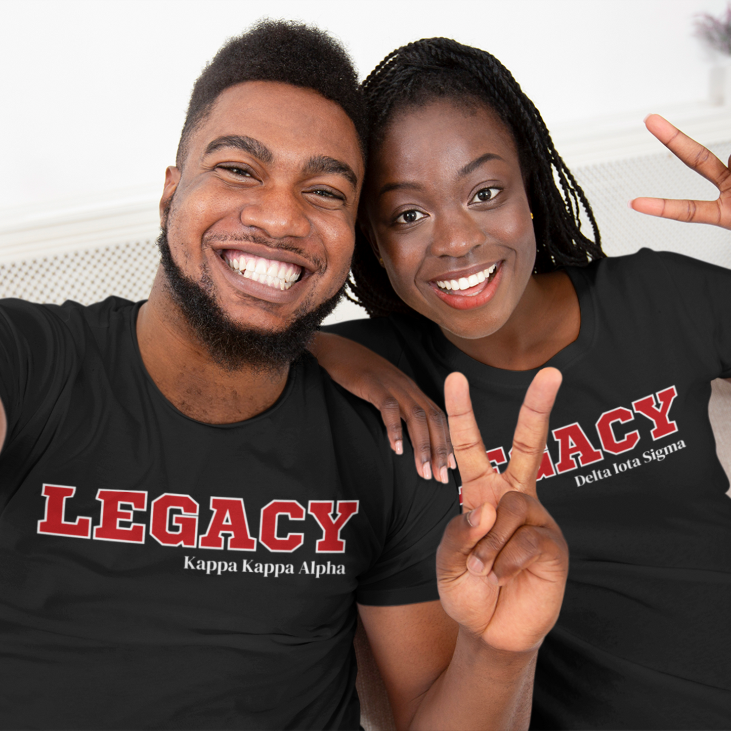 Red and White LEGACY Customizable T-Shirt. FREE DOMESTIC SHIPPING!