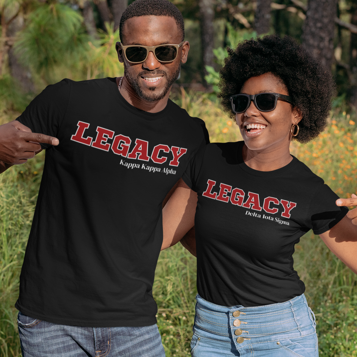 Red and White LEGACY Customizable T-Shirt. FREE DOMESTIC SHIPPING!