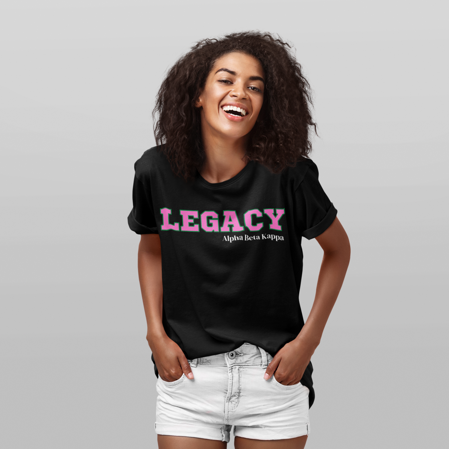 Pink and Green LEGACY Customizable T-Shirt. FREE DOMESTIC SHIPPING!