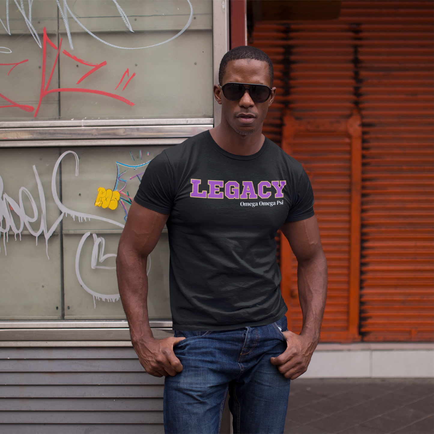 Purple and Gold LEGACY Customizable T-Shirt. FREE DOMESTIC SHIPPING!