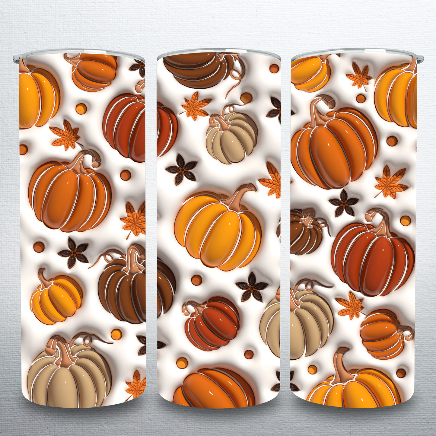 3D Pumpkin Fall Autumn 20oz Tumbler