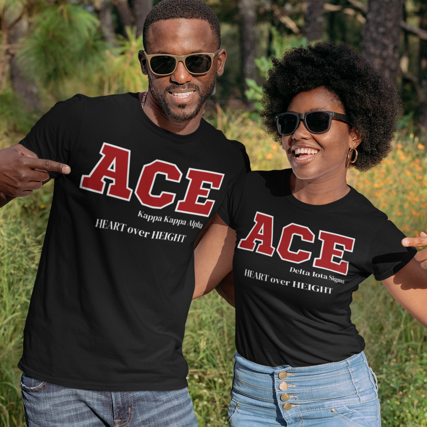 Red and White ACE Customizable T-Shirt. FREE DOMESTIC SHIPPING!