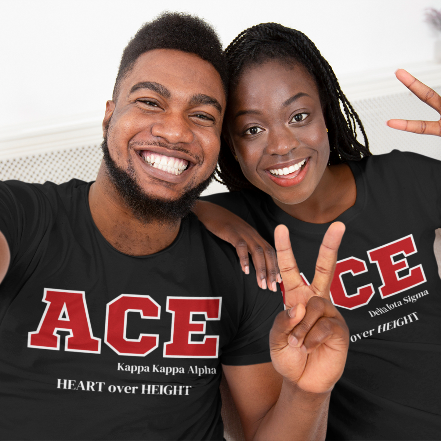 Red and White ACE Customizable T-Shirt. FREE DOMESTIC SHIPPING!