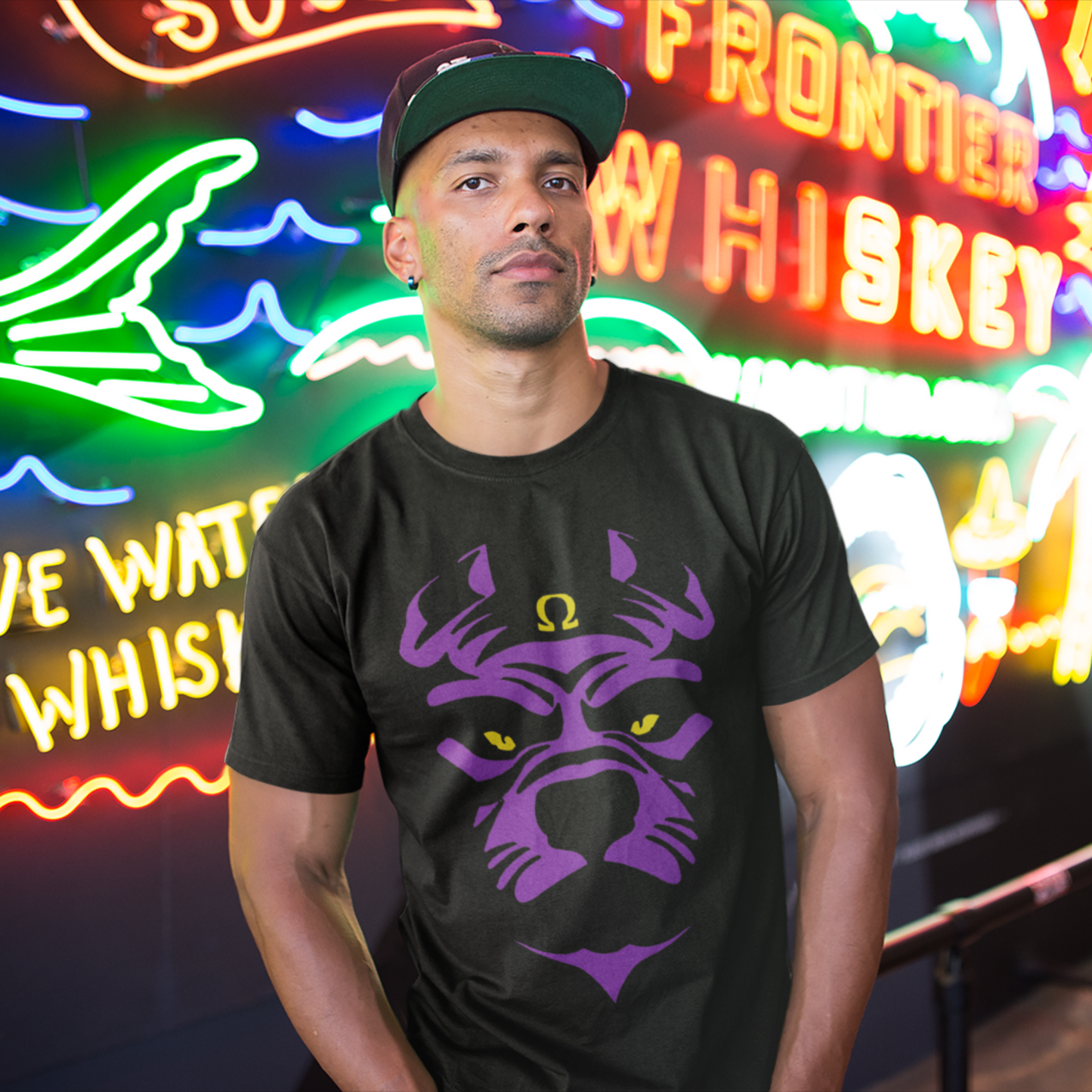 Omega Purple and Gold Dawg T-Shirt. FREE DOMESTIC SHIPPING!