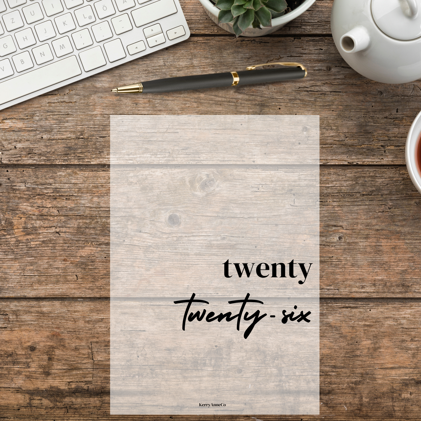 2026 Year Smooth Vellum Overlay Dashboard