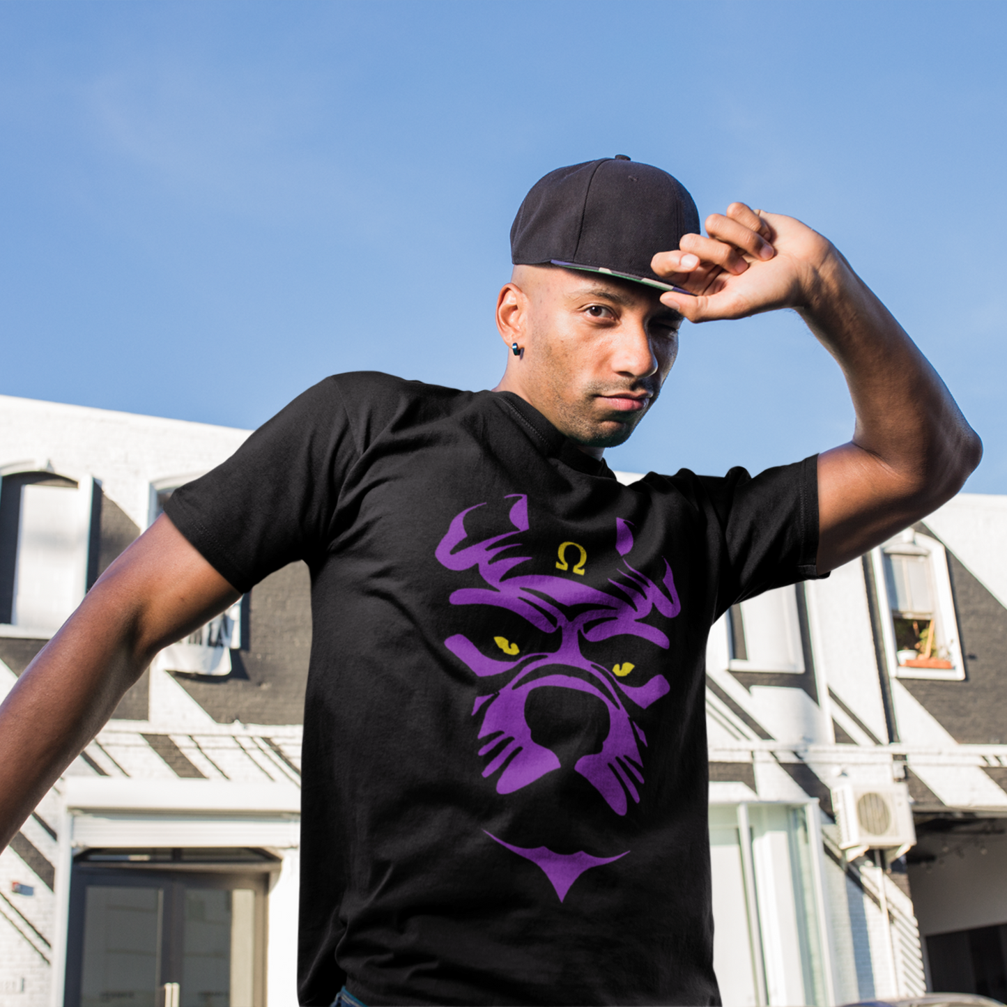 Omega Purple and Gold Dawg T-Shirt. FREE DOMESTIC SHIPPING!