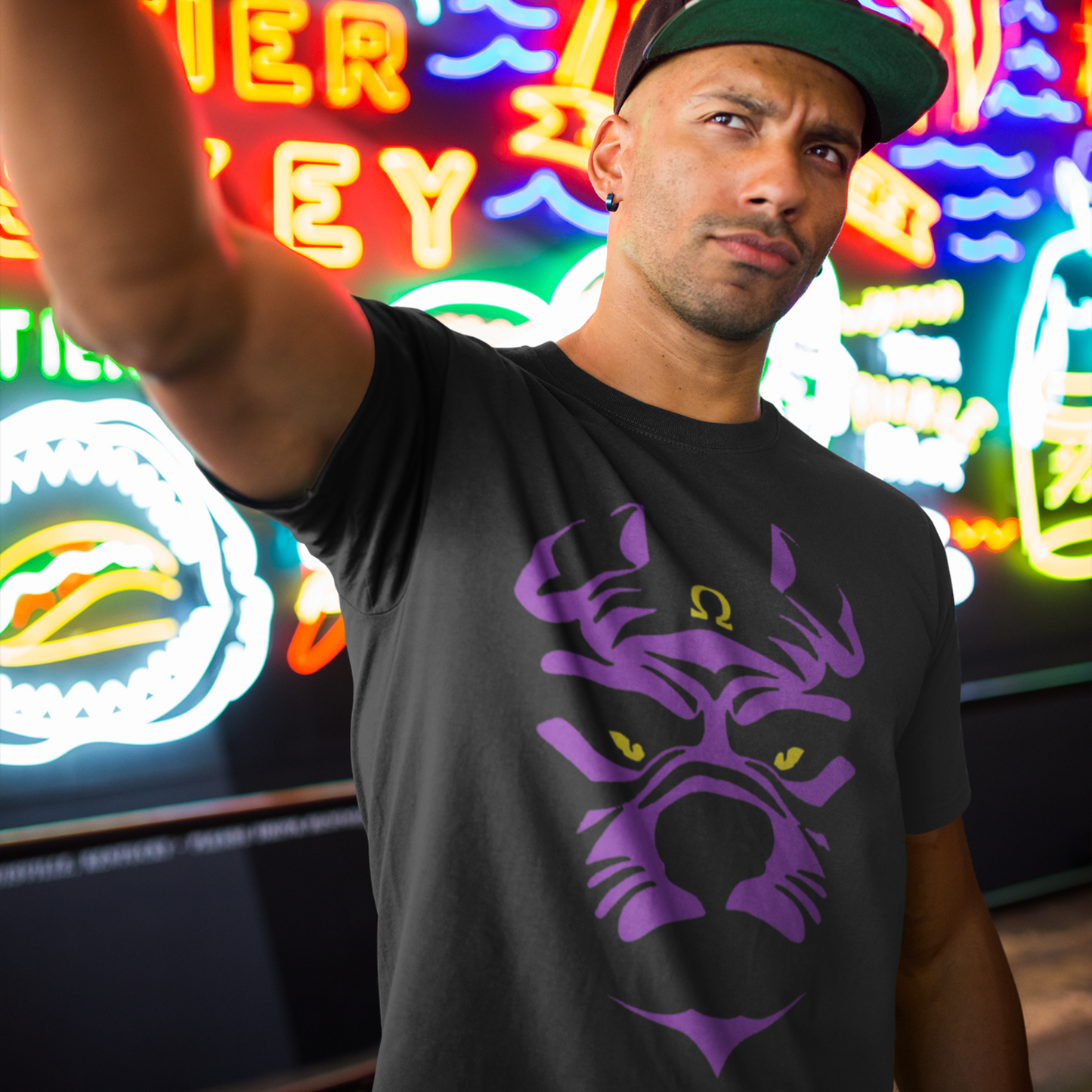 Omega Purple and Gold Dawg T-Shirt. FREE DOMESTIC SHIPPING!