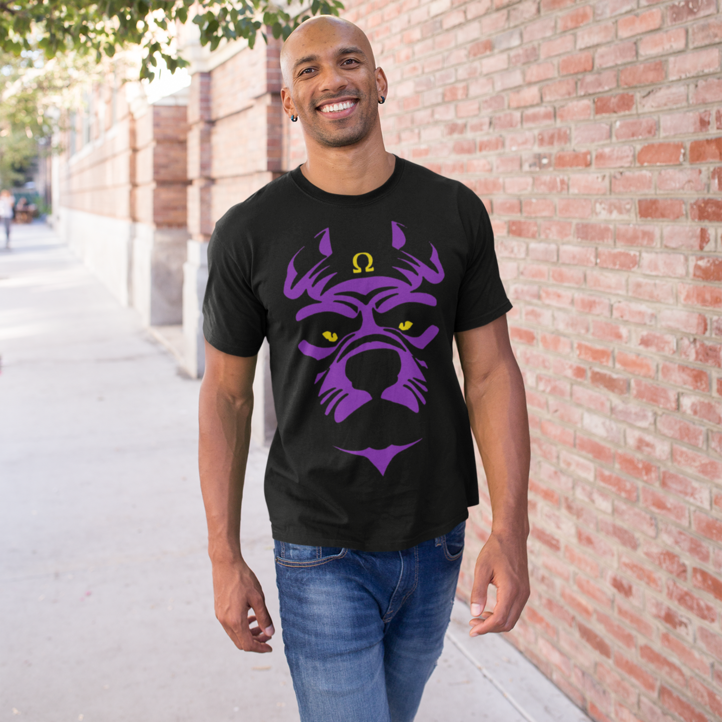 Omega Purple and Gold Dawg T-Shirt. FREE DOMESTIC SHIPPING!