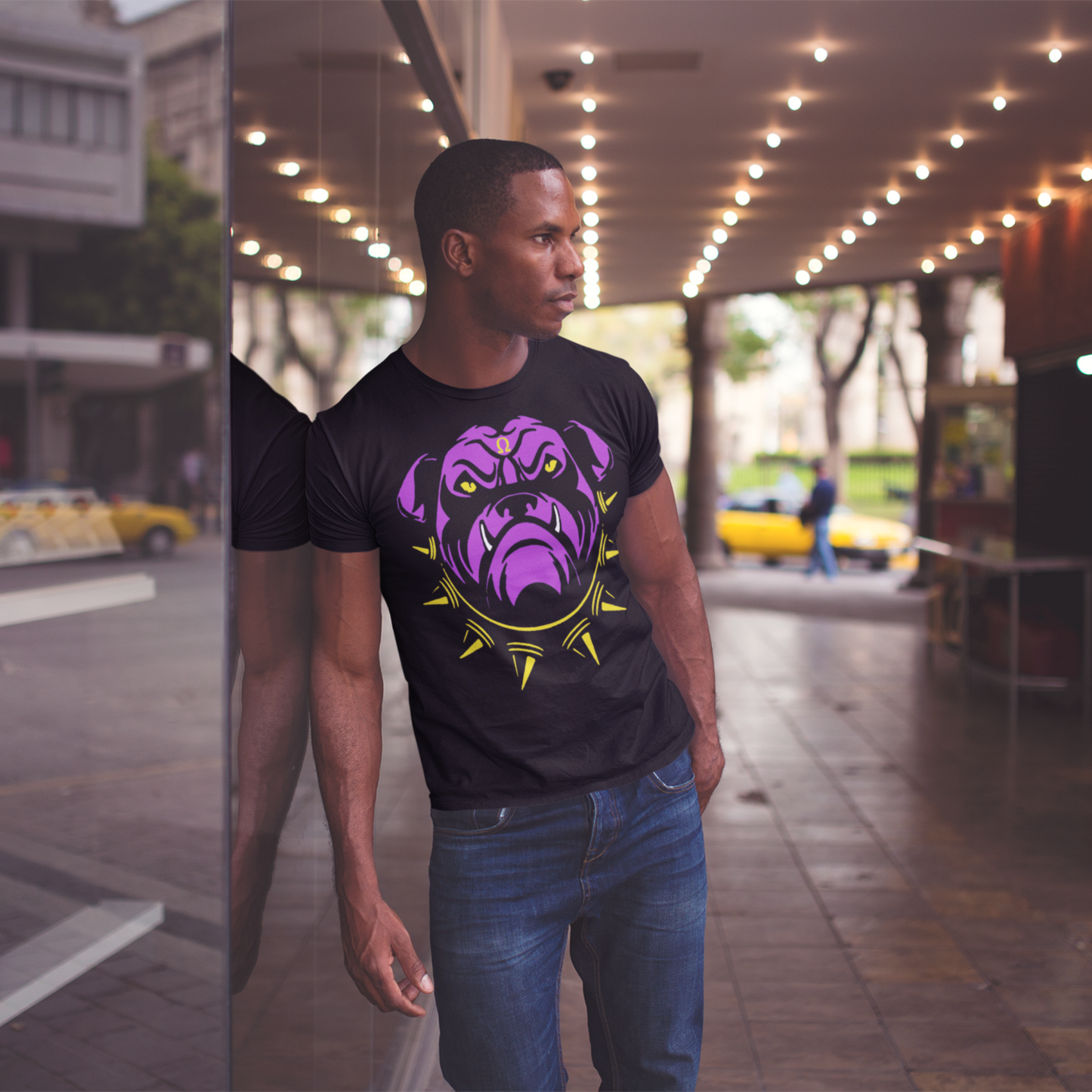 Omega Purple and Gold Bull Dawg T-Shirt. FREE DOMESTIC SHIPPING!