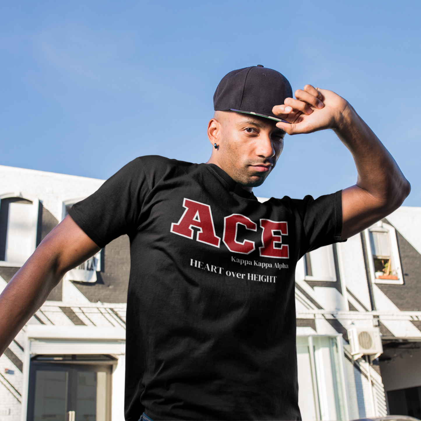 Red and White ACE Customizable T-Shirt. FREE DOMESTIC SHIPPING!