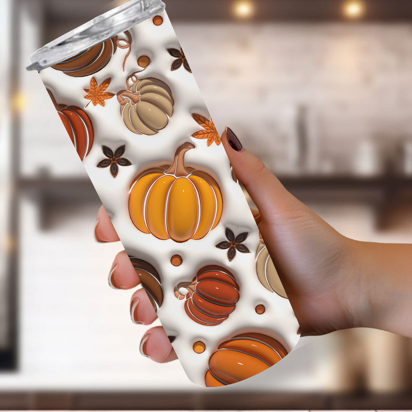 3D Pumpkin Fall Autumn 20oz Tumbler