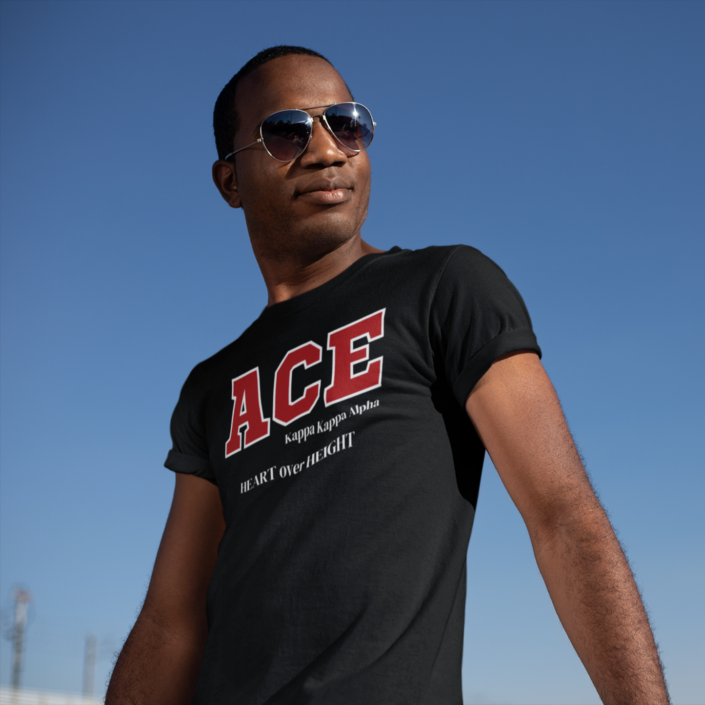 Red and White ACE Customizable T-Shirt. FREE DOMESTIC SHIPPING!