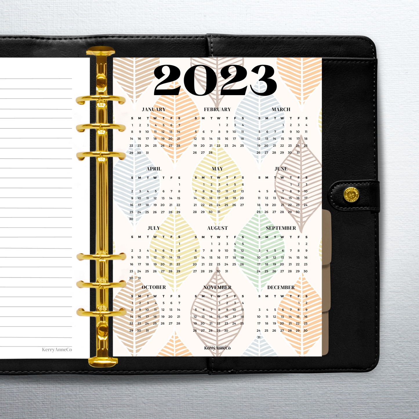 2023 Year-at-a-Glance Smooth Vellum Overlay Dashboard