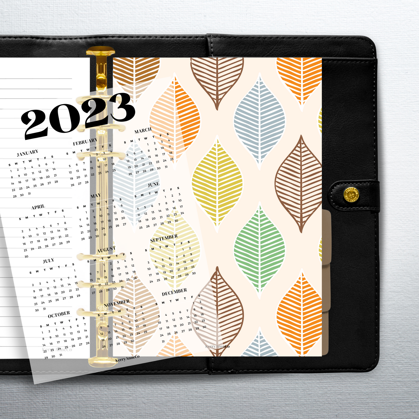 2023 Year-at-a-Glance Smooth Vellum Overlay Dashboard