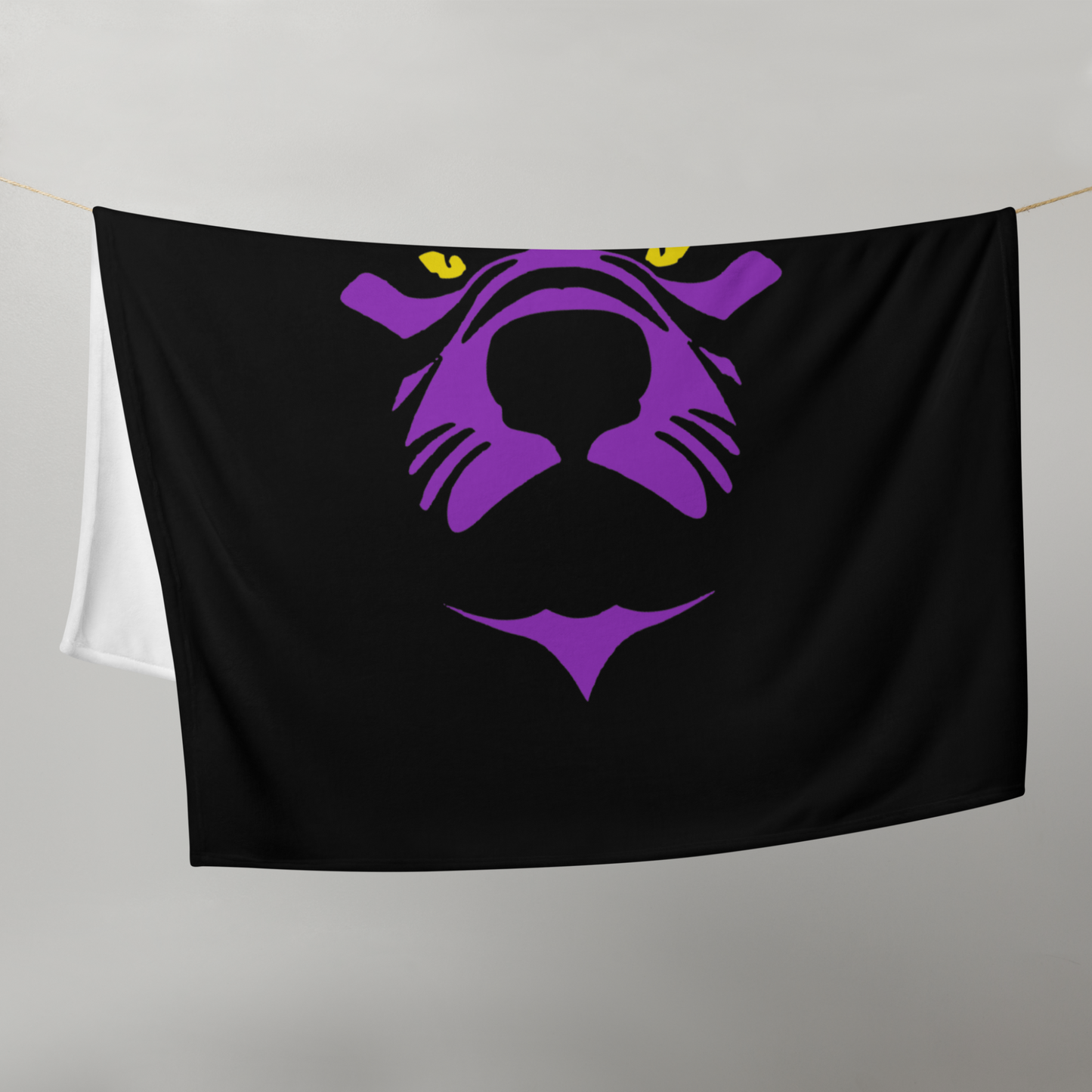 Omega Purple and Gold Dawg Throw Blanket