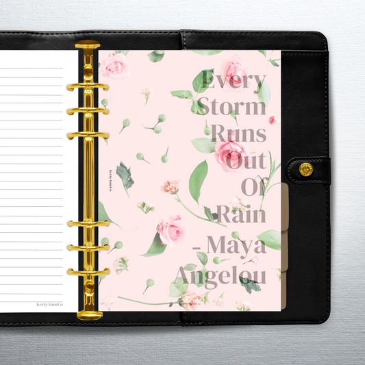 Pink Roses Vellum Dashboard