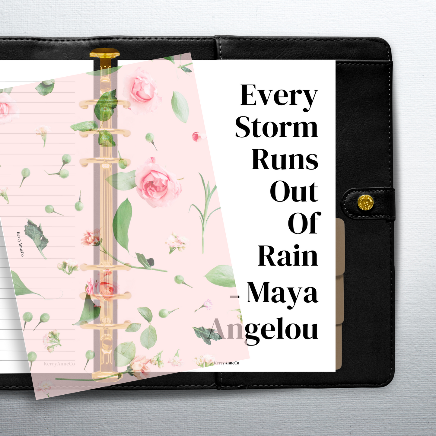 Pink Roses Vellum Dashboard