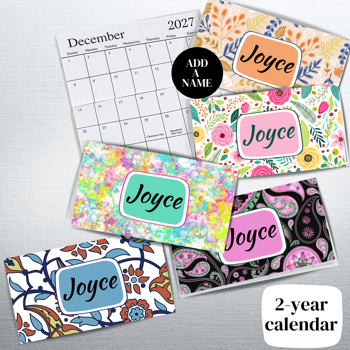 Personalized 2-Year Pocket Calendar 2027-2028 FREE DOMESTIC SHIPPING