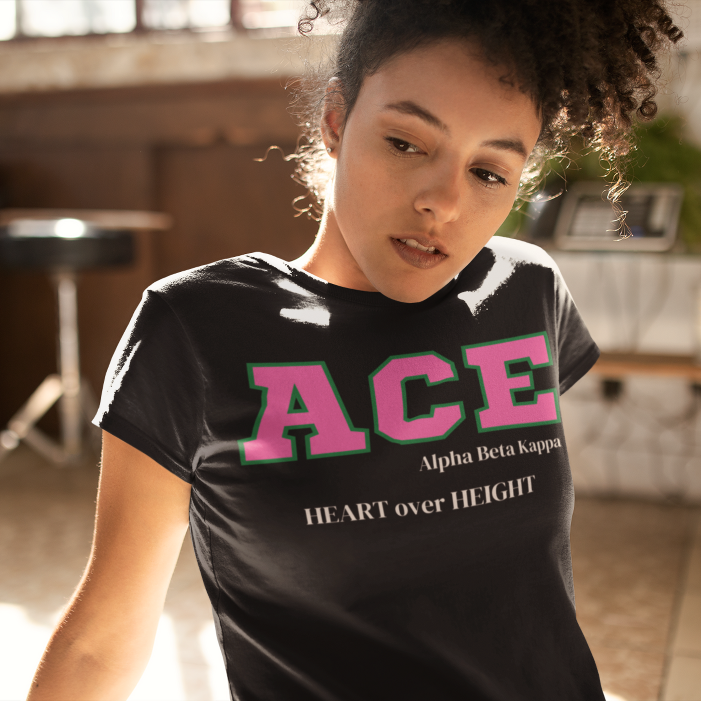 Pink and Green ACE Customizable T-Shirt. FREE DOMESTIC SHIPPING!