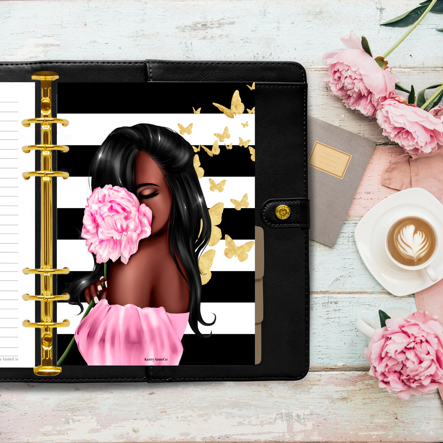 Pretty Pink Peony Customizable Dashboard