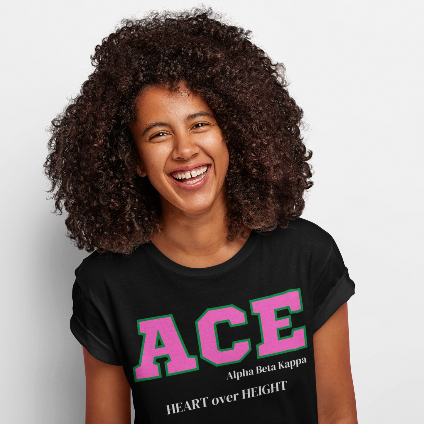 Pink and Green ACE Customizable T-Shirt. FREE DOMESTIC SHIPPING!