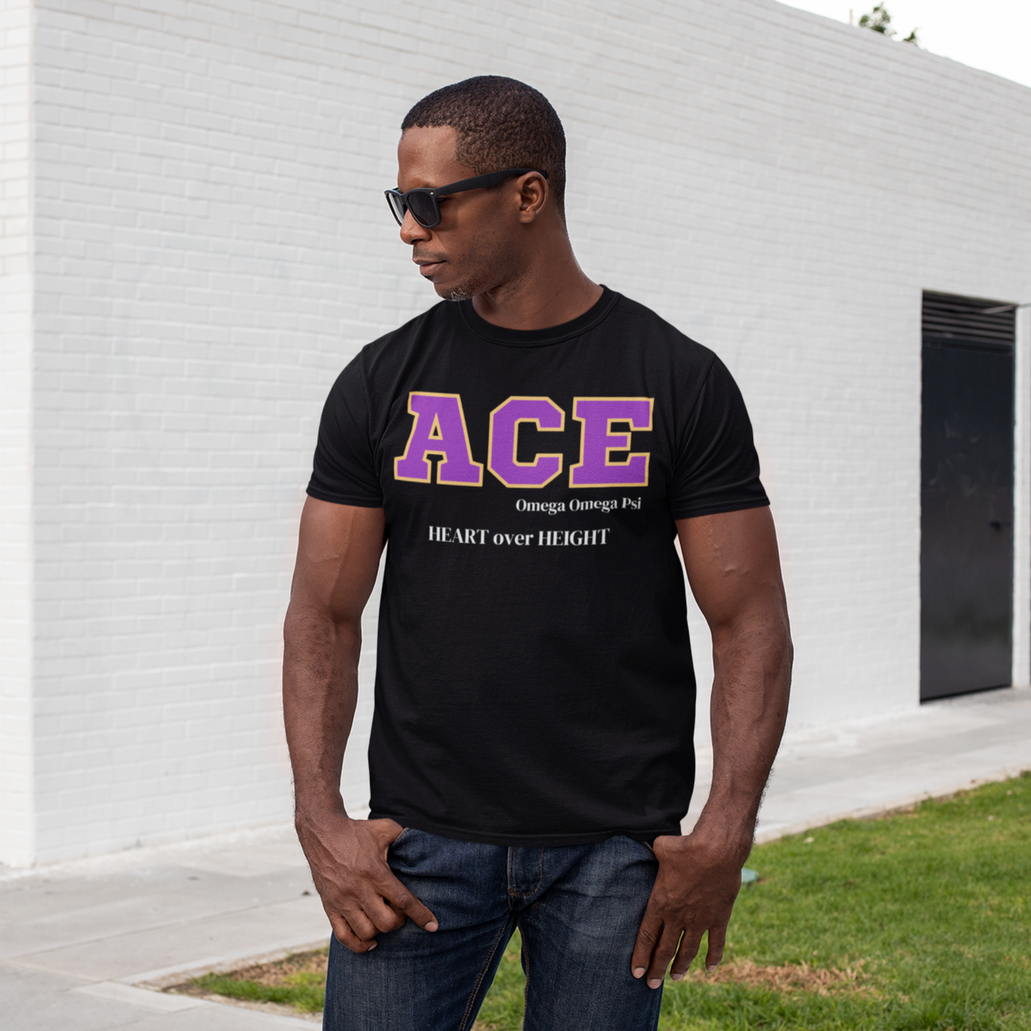 Purple and Gold ACE Customizable T-Shirt. FREE DOMESTIC SHIPPING!