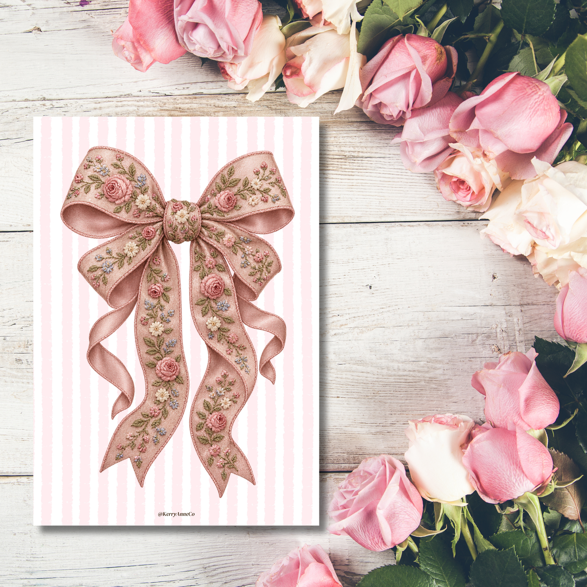 Super Cute Hyper-realistic Illustration of a Pretty Pink Bow for your Planner Binder Dashboard