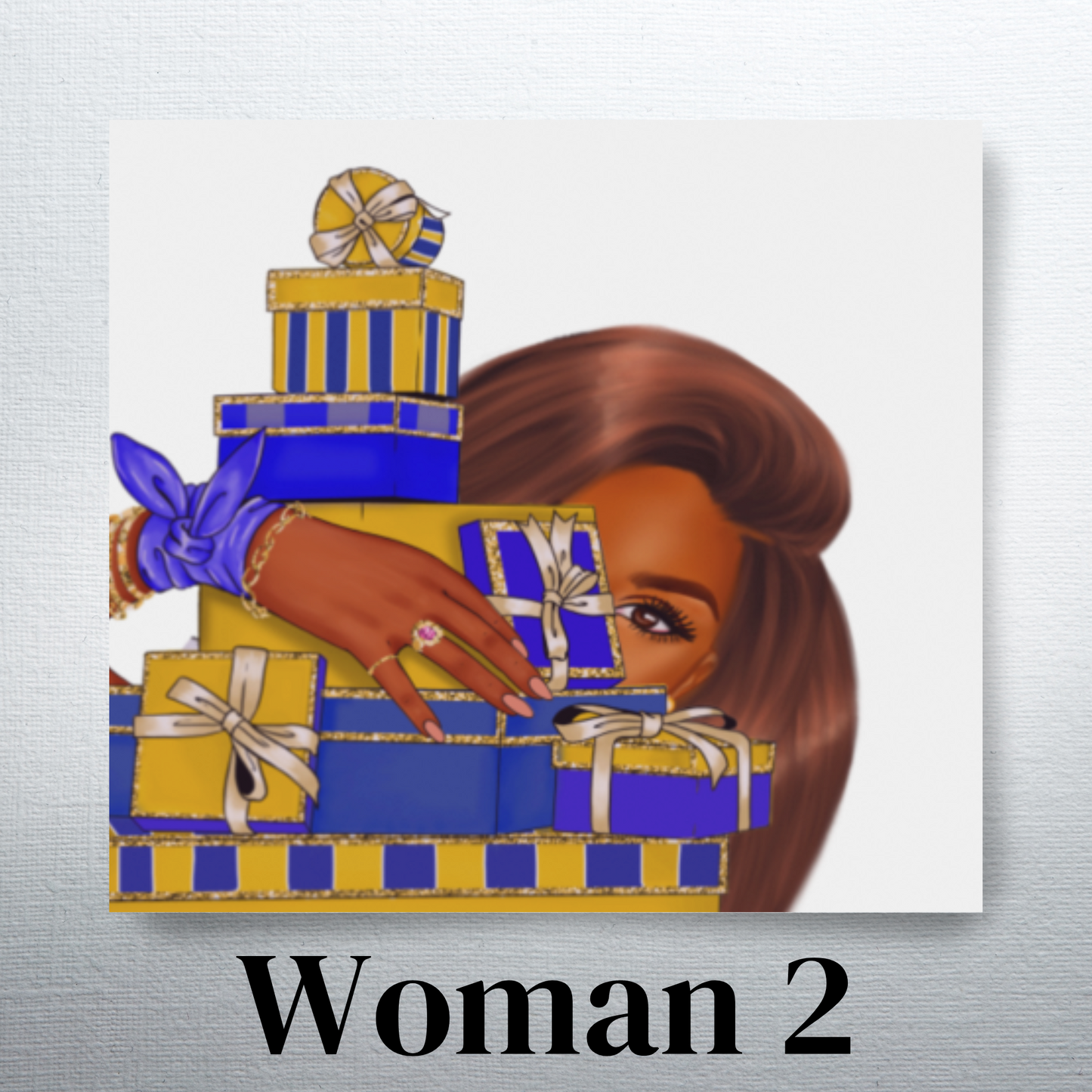 Sorority Inspired Blue and Gold Gifts Greeting Cards