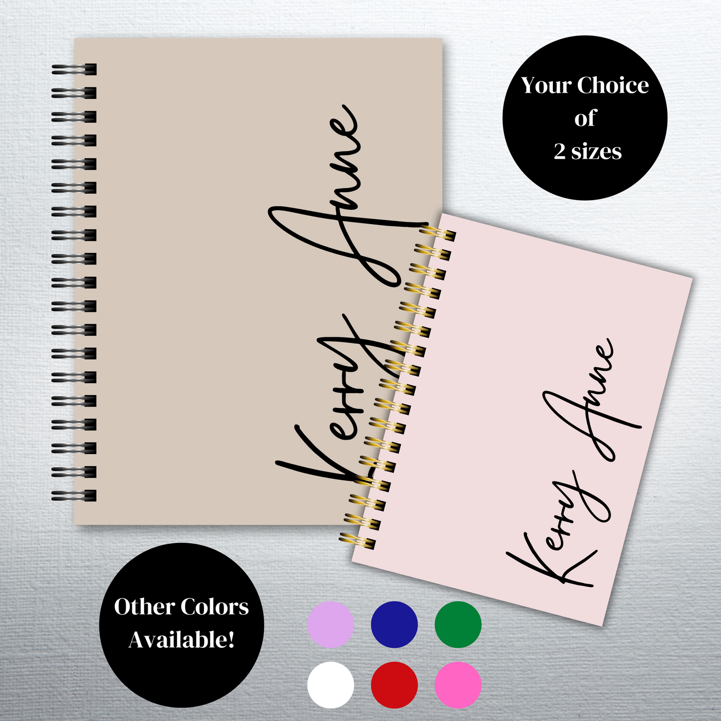 Updated Personalized Colored Notebook