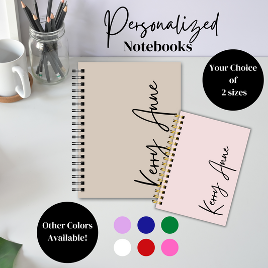 Updated Personalized Colored Notebook