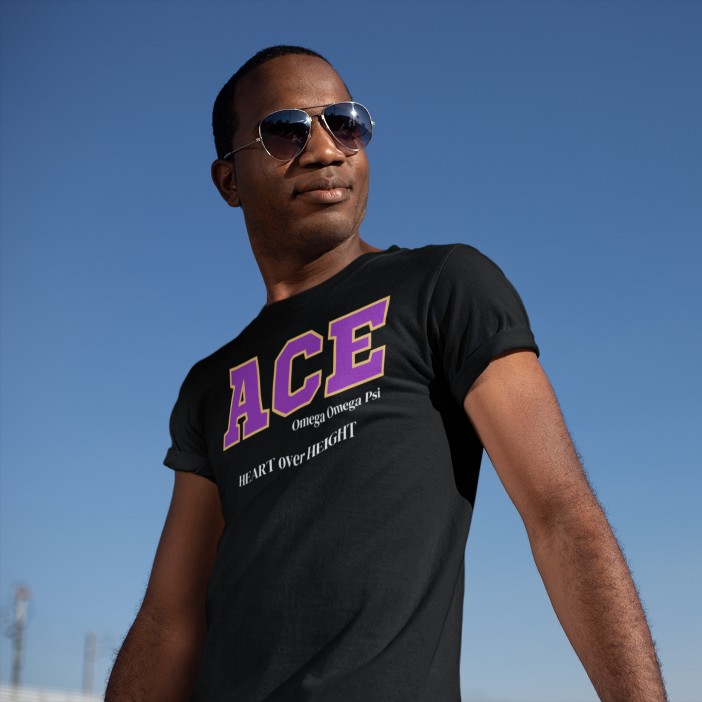 Purple and Gold ACE Customizable T-Shirt. FREE DOMESTIC SHIPPING!