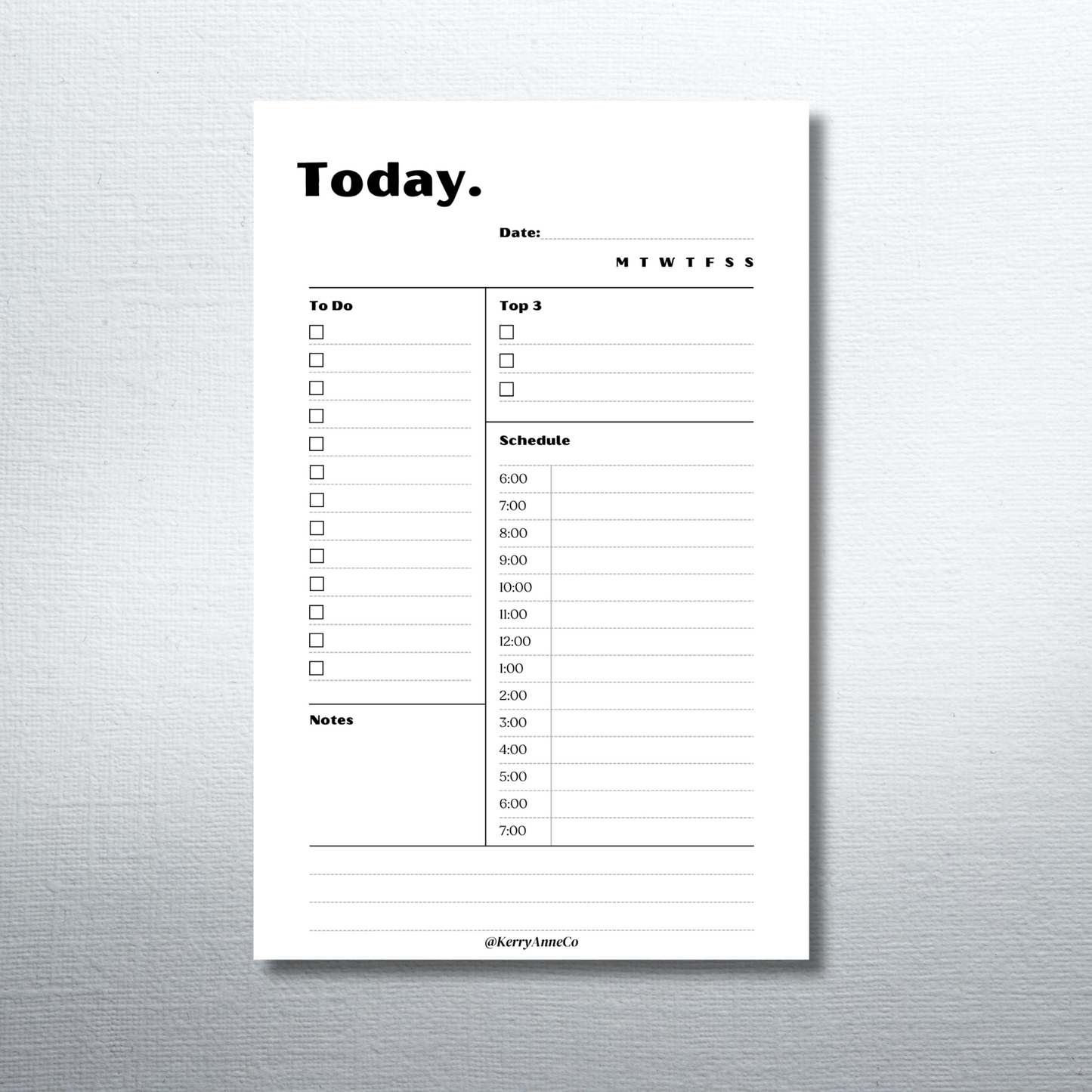 Daily Planner Premium Notepad