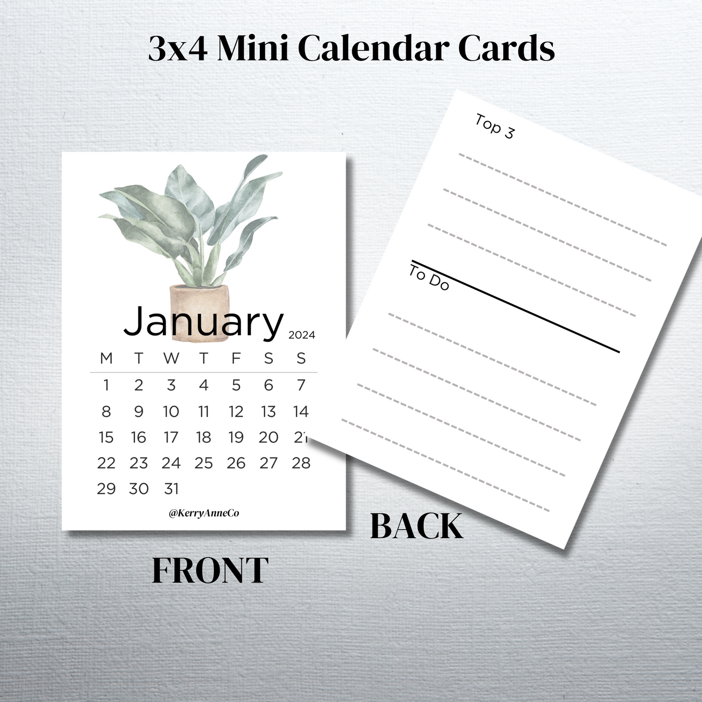 2024 Mini Calendar Plant Journal Cards