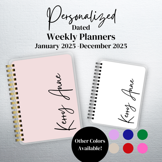 2025 Personalized Weekly Planner