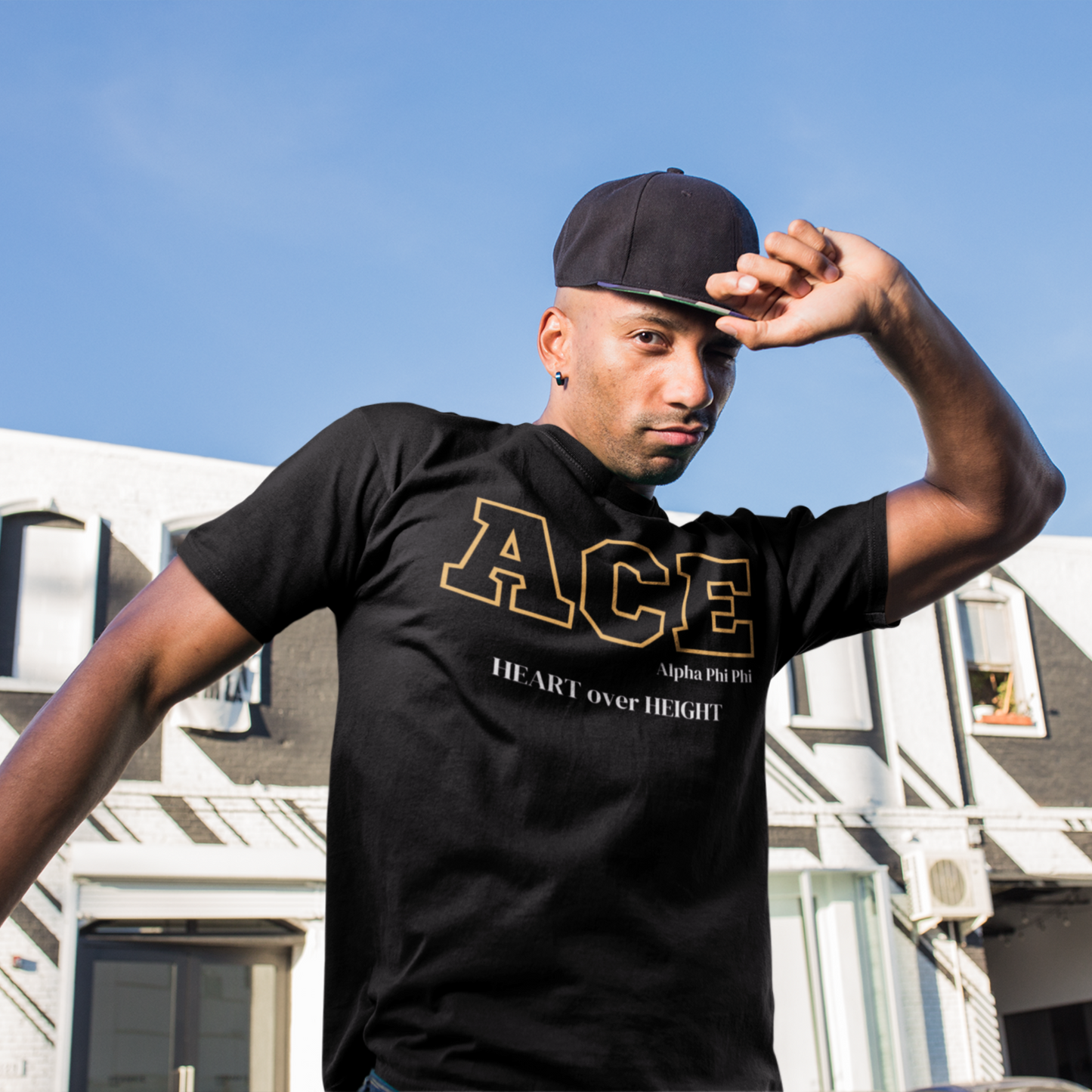 Black and Gold ACE Customizable T-Shirt. FREE DOMESTIC SHIPPING!