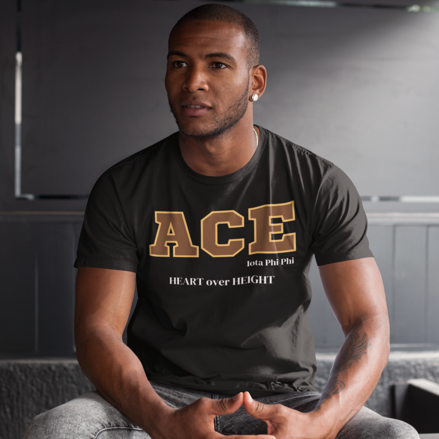 Brown and Gold ACE Customizable T-Shirt. FREE DOMESTIC SHIPPING!