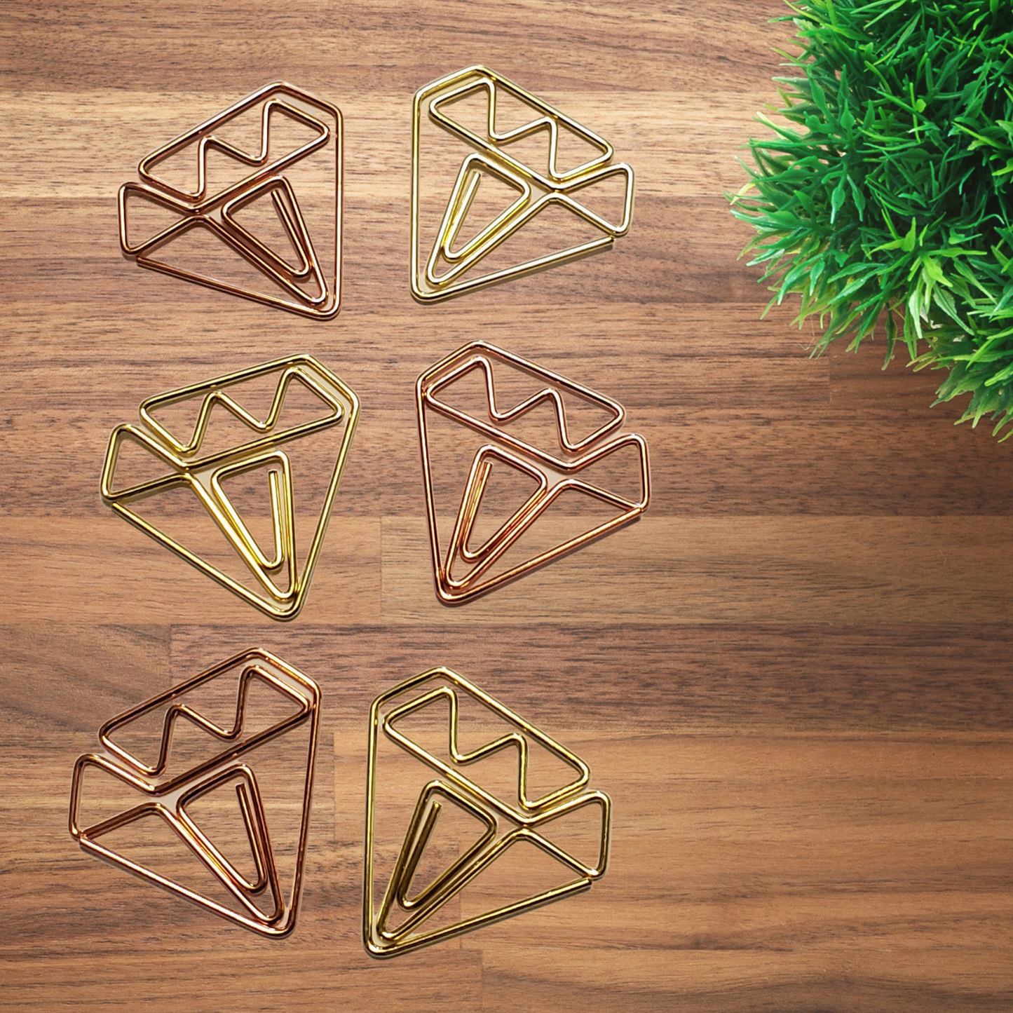 Gold or Rose Gold Diamond Paper Clips