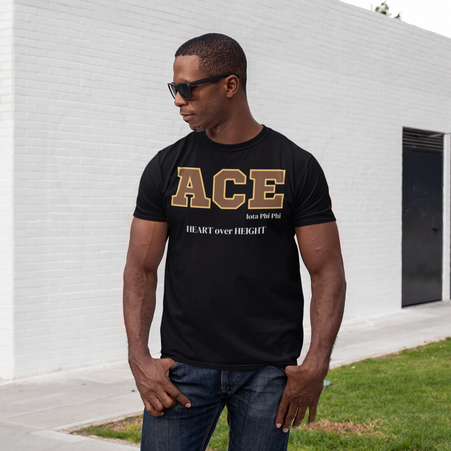 Brown and Gold ACE Customizable T-Shirt. FREE DOMESTIC SHIPPING!