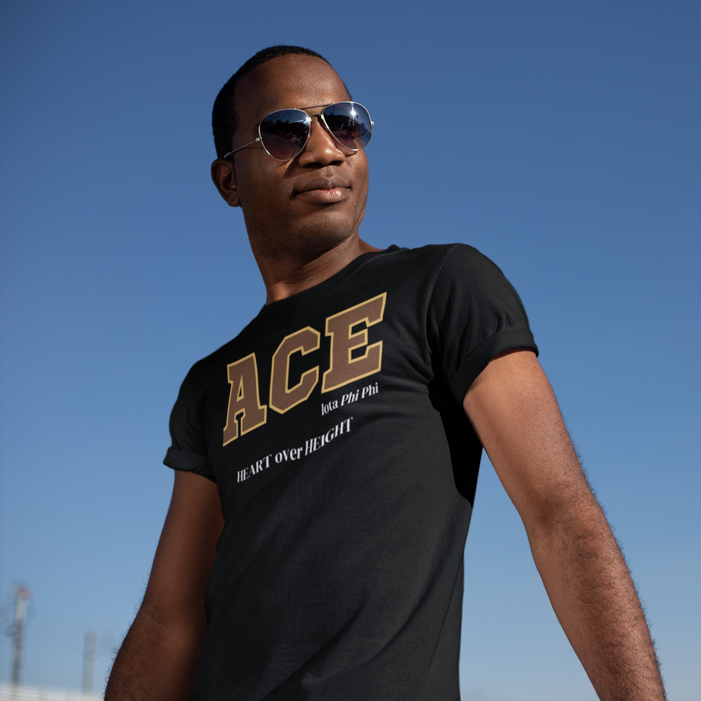 Brown and Gold ACE Customizable T-Shirt. FREE DOMESTIC SHIPPING!