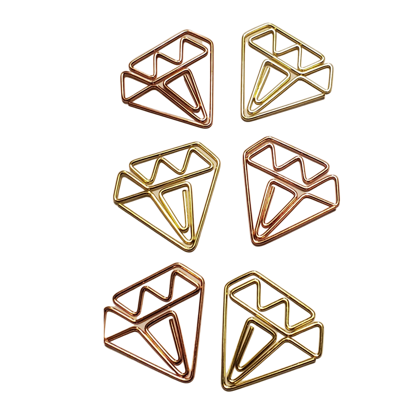 Gold or Rose Gold Diamond Paper Clips