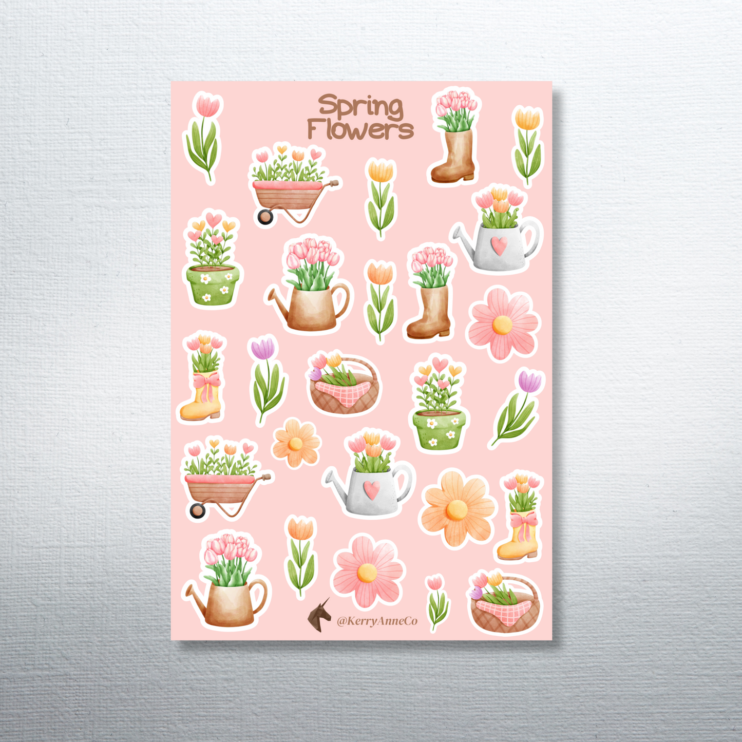 Spring Flowers Sticker Sheet