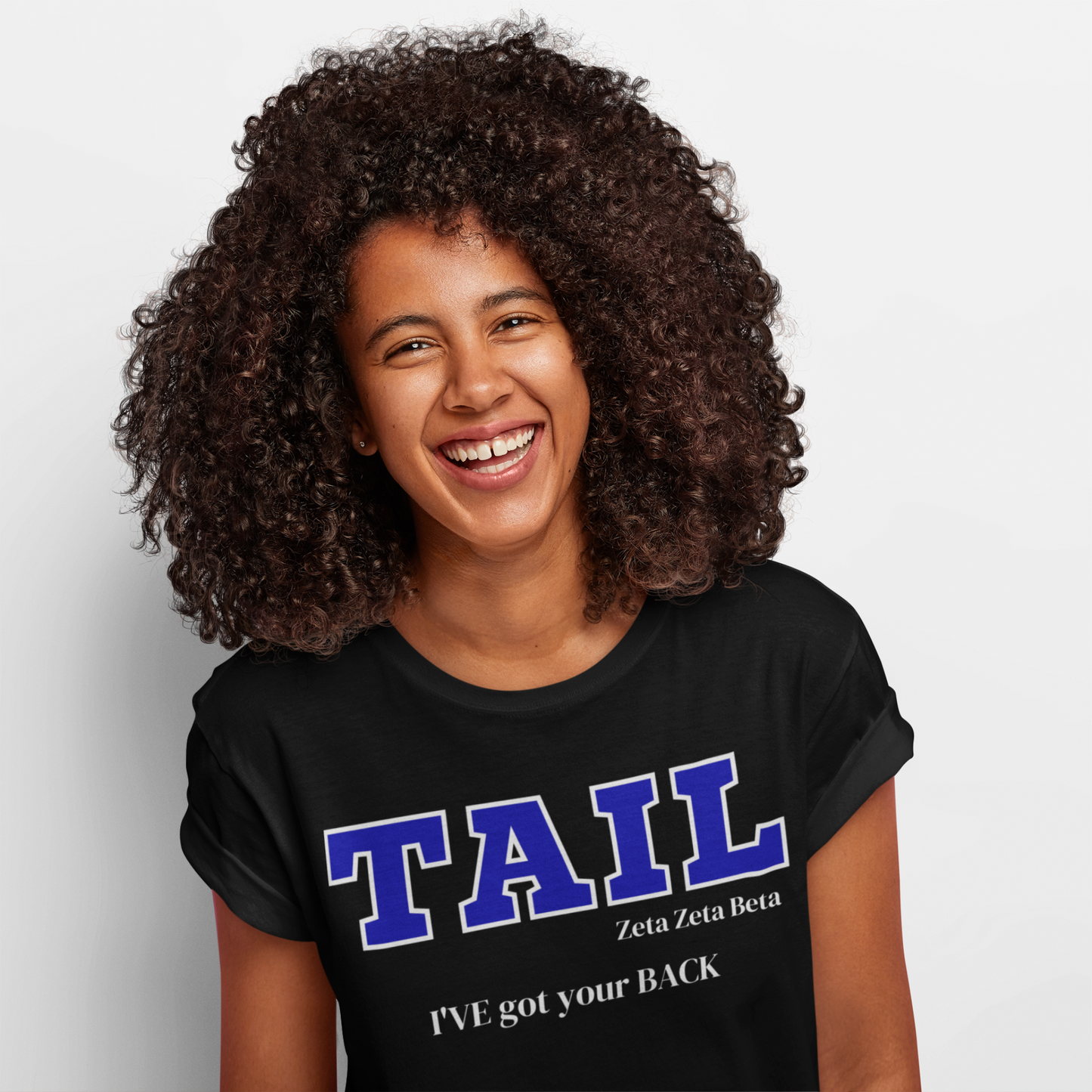 Blue and White TAIL Customizable T-Shirt. FREE SHIPPING!