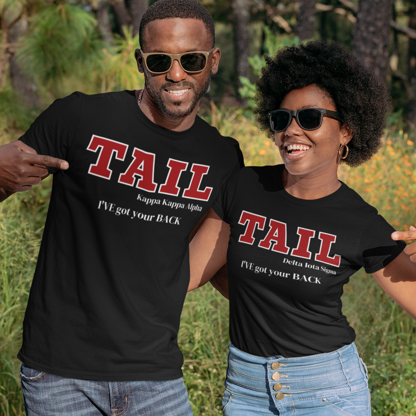 Red and White TAIL Customizable T-Shirt. FREE DOMESTIC SHIPPING!