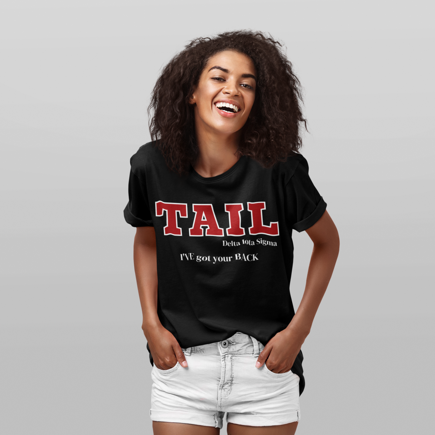 Red and White TAIL Customizable T-Shirt. FREE DOMESTIC SHIPPING!