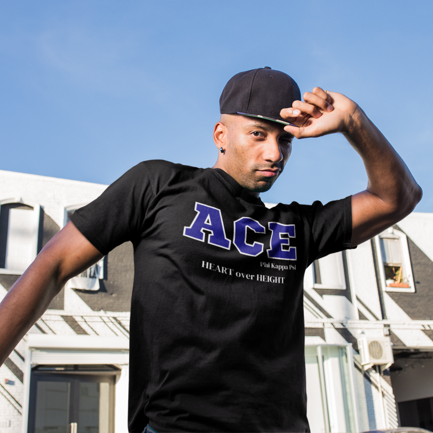 Blue and White ACE Customizable T-Shirt. FREE DOMESTIC SHIPPING!