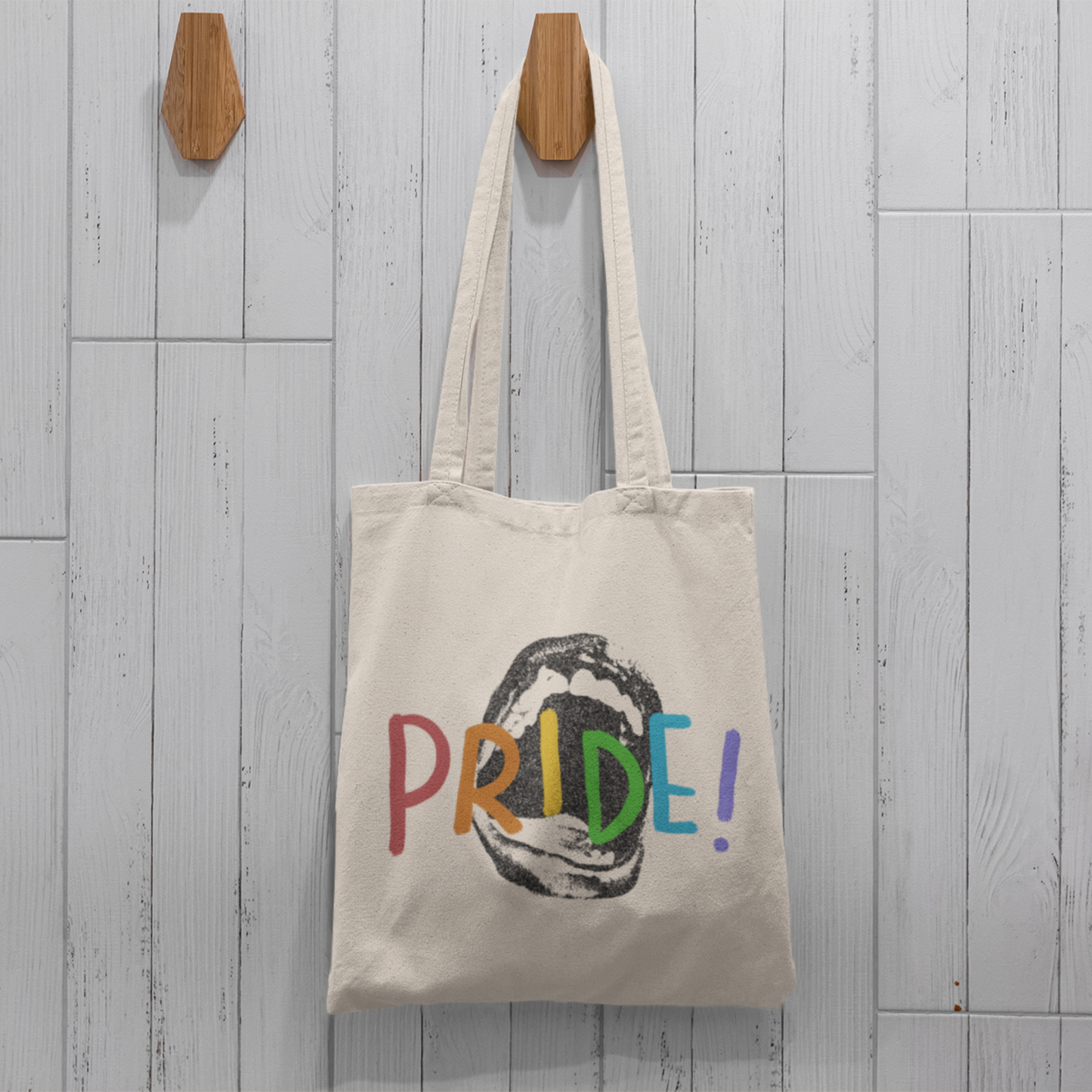 Shout PRIDE! Natural Tote Bag