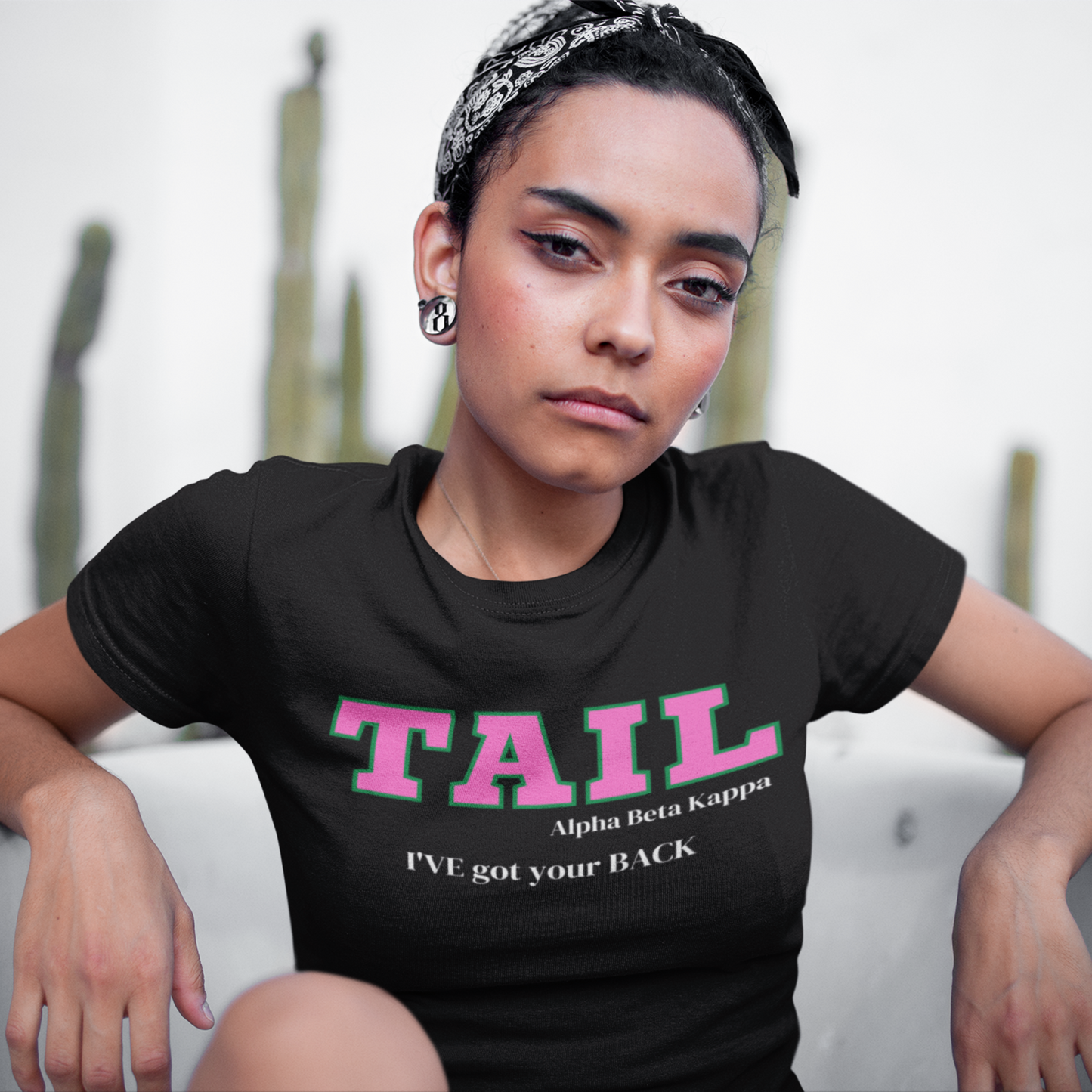 Pink and Green TAIL Customizable T-Shirt. FREE DOMESTIC SHIPPING!